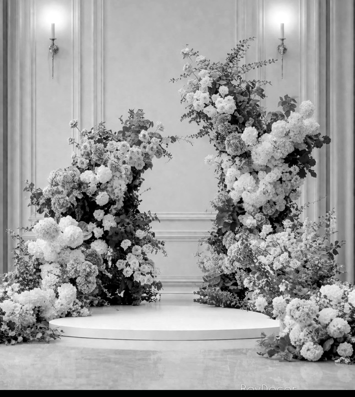 Floral ceremony backdrop